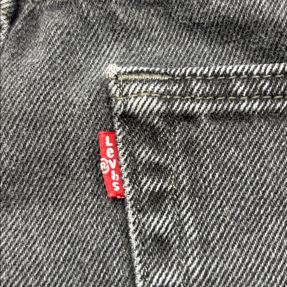 Levi's 505 Mens Regular Fit Straight Leg Jeans Faded Black Denim W38 L34 - Picture 7 of 7